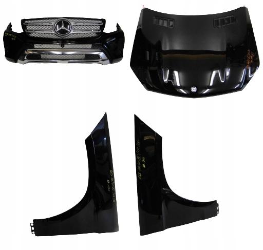 A1668851838 A1668800557 - MERCEDES GLS X166 166 МАСКА ПЕРЕДНИЙ БАМПЕР ПЕРЕДНІ КРИЛА ЧОРНІ 040