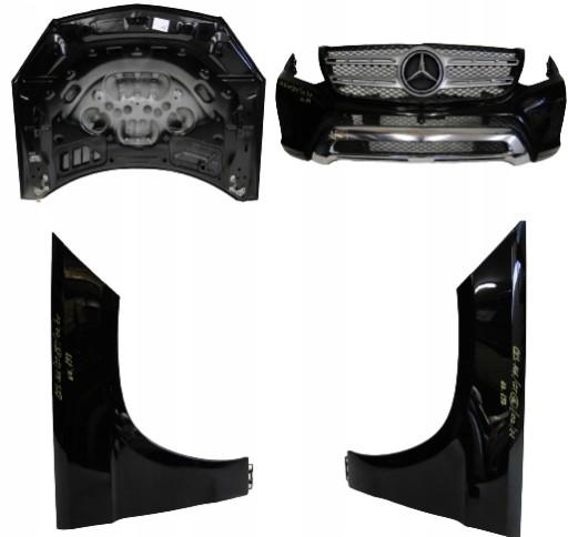 A1668851838 A1668800557 - MERCEDES GLS X166 166 МАСКА ПЕРЕДНИЙ БАМПЕР ПЕРЕДНІ КРИЛА ЧОРНІ 197