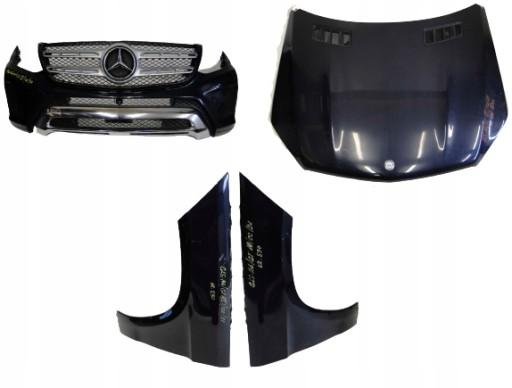 A1668851838 A1668800557 - MERCEDES GLS X166 166 МАСКА ПЕРЕДНИЙ БАМПЕР БРИЗКОВИКИ ПЕРЕДНІ ТЕМНО-СИНІ 890