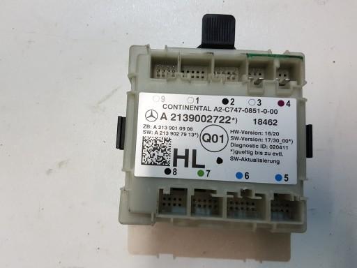 A2139002722 - MERCEDES W213 LIF 2.2 CDI модуль драйвера двери