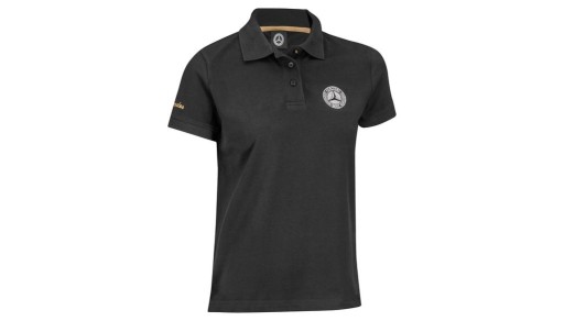 Жіноча сорочка з коміром MERCEDES, поло, футболка, XS, чорний