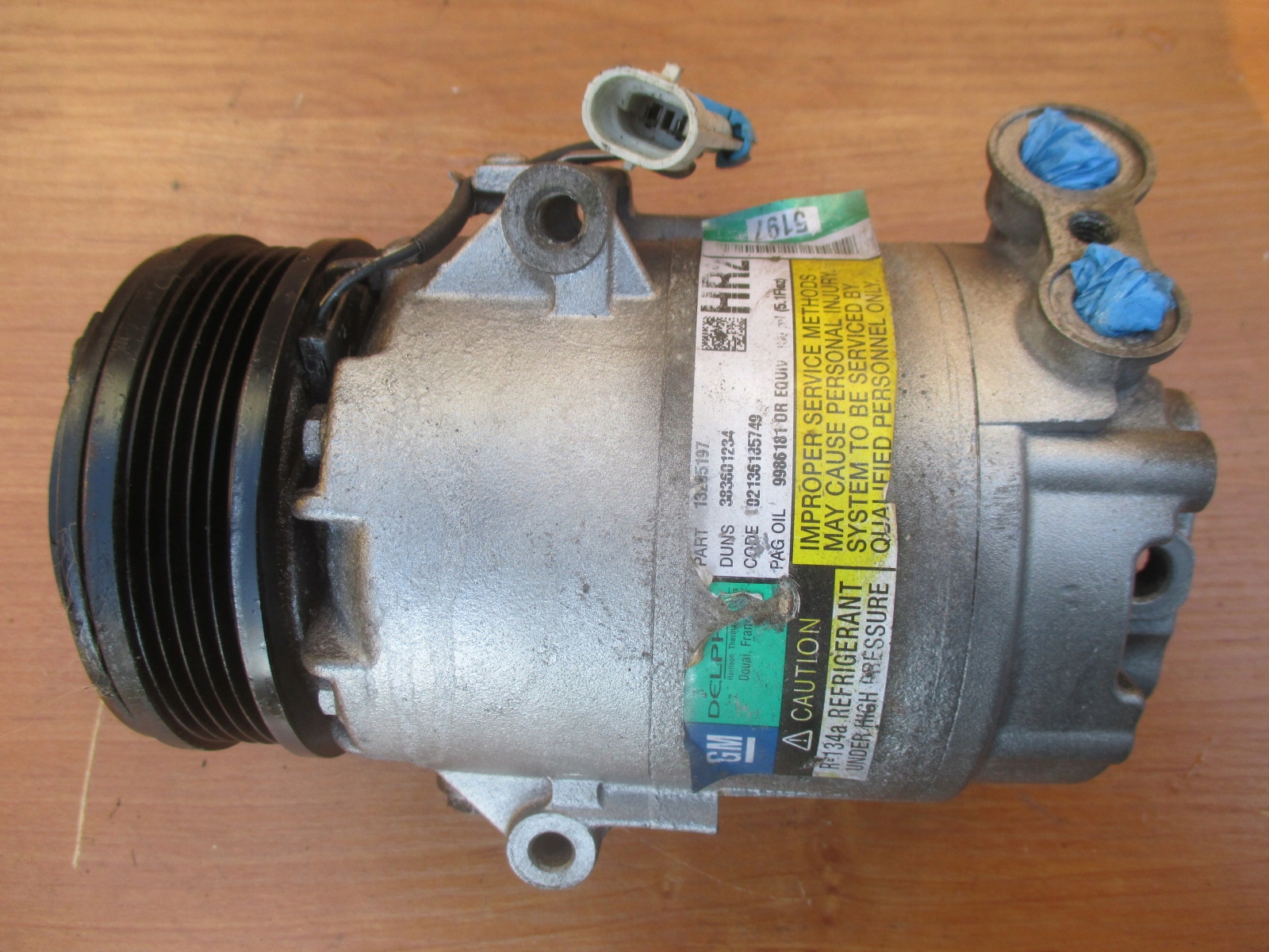 13205197 HR2 - MERIVA A ASTRA G 1.6 КОМПРЕСОР 09165714 NX