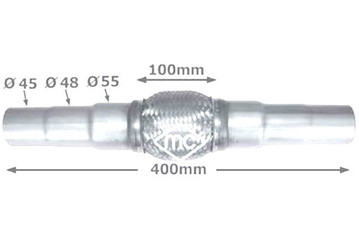 02046 - METALCAUCHO ГИБКИЙ РАЗЪЕМ 40X100 45X100 50X100