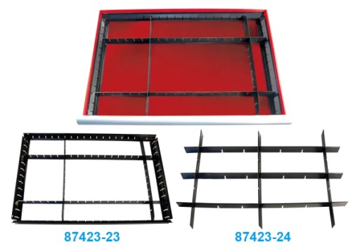 МЕТАЛЕВІ ЧАСТИНИ ДЛЯ ЯЩИКА ВІЗКА, РОЗМІРИ: 568 мм x 265 мм x 40 мм King To