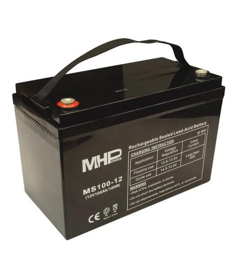 MHPower MS100-12 AGM 12V/100Ah свинцево-кислотний акумулятор, T3 - M8 термінал