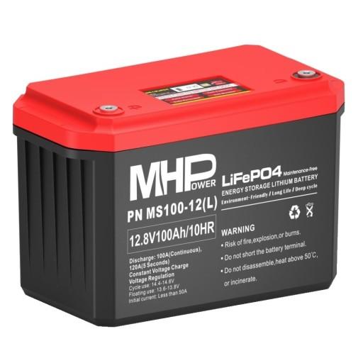 Літієва батарея MHPower MS100-12(L) LiFePO4 12V/100Ah, клема LC4 - M8