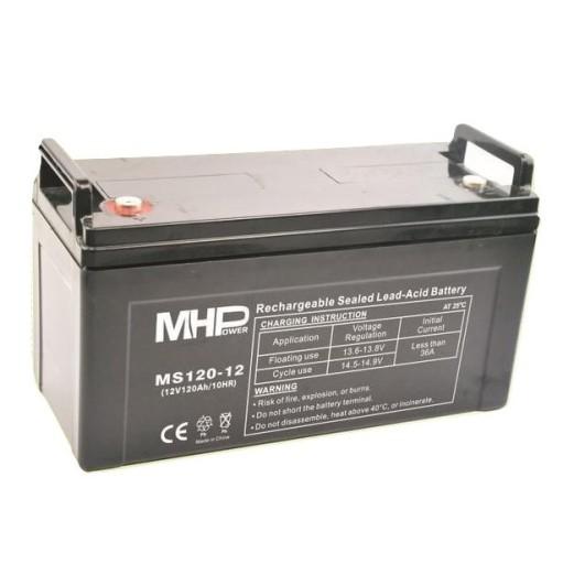 MHPower MS120-12 AGM свинцево-кислотний акумулятор 12V/120Ah, клема T2 - M8