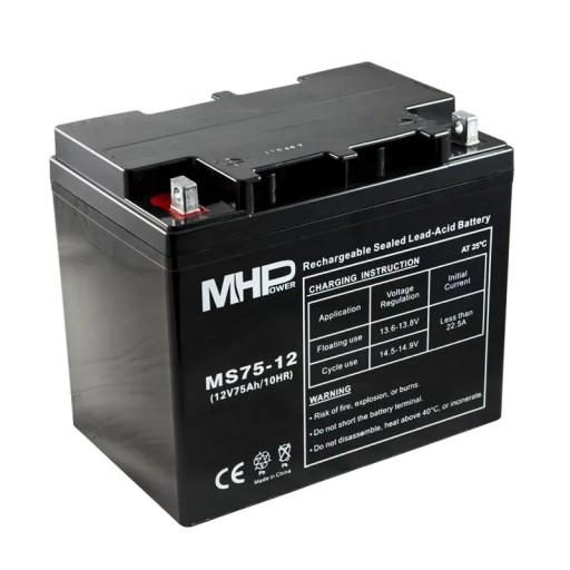 MHPower MS75-12 AGM 12V/75Ah свинцево-кислотний акумулятор, клеми B4 - M8