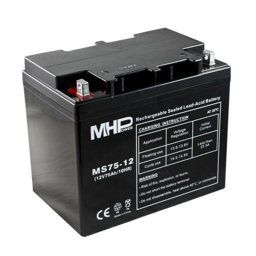 MHPower MS75-12 AGM свинцево-кислотний акумулятор 12V/75Ah, клема B4 - M8