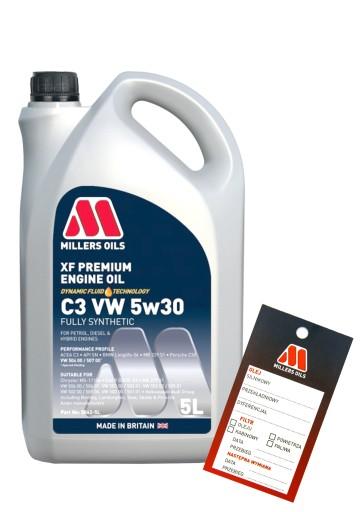 MILLERS XF PREMIUM C3 VW 5W30 5L СЕРТИФИКАТ