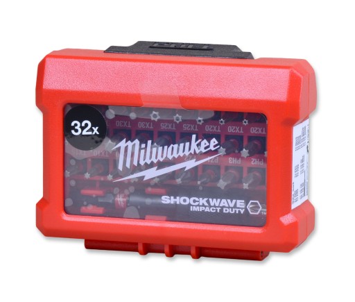 НАБІР БІТ MILWAUKEE SHOCKWAVE В КАСЕТІ 32 шт