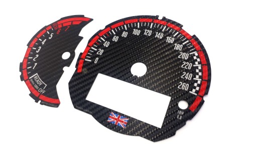 MINI Cooper Hatch F55 F56 F57 British Carbon одометр циферблаты часы Custom