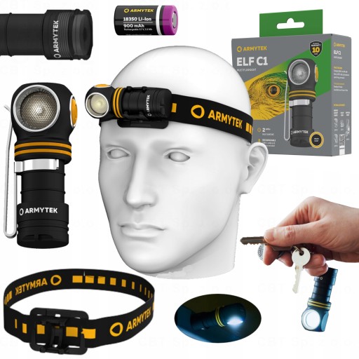 СПОРТИВНЫЙ ФАР MINI TORCH ELF C1 МНОГОФУНКЦИОНАЛЬНЫЙ АККУМУЛЯТОРНЫЙ