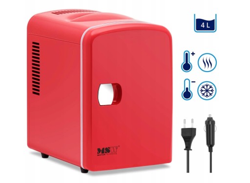 АВТОМОБІЛЬНИЙ МІНІ ХОЛОДИЛЬНИК ФУНКЦІЯ НАГРІВУ ЧЕРВОНИЙ ПОРТАТИВНИЙ МІНІХОЛОДИЛЬНИК