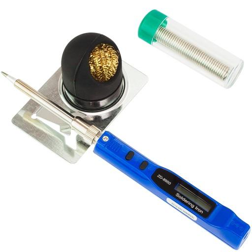 МІНІ-ПАЯЛЬНИК, РЕЗИСТИВНИЙ НАГРІВНИК, 30Вт, LCD ДИСПЛЕЙ, РЕГУЛЮВАННЯ ТЕМПЕРАТУРИ