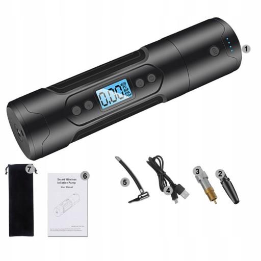 МІНІ-ВЕЛОСИПЕДНИЙ НАСОС З МАНОМЕТРОМ 150PSI 12V