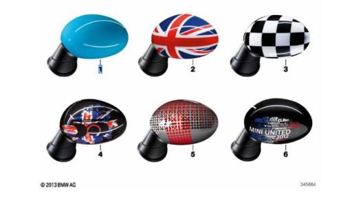 MINI R57, R60 кришка правого дзеркала BLUE