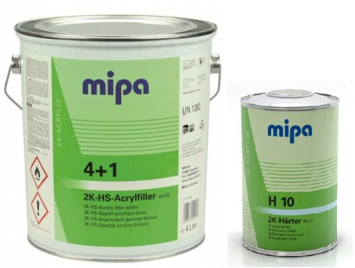 MIPA PRIMER 2K-HS-ACRYLFILLER 4+1 4л+комплект. БІЛА