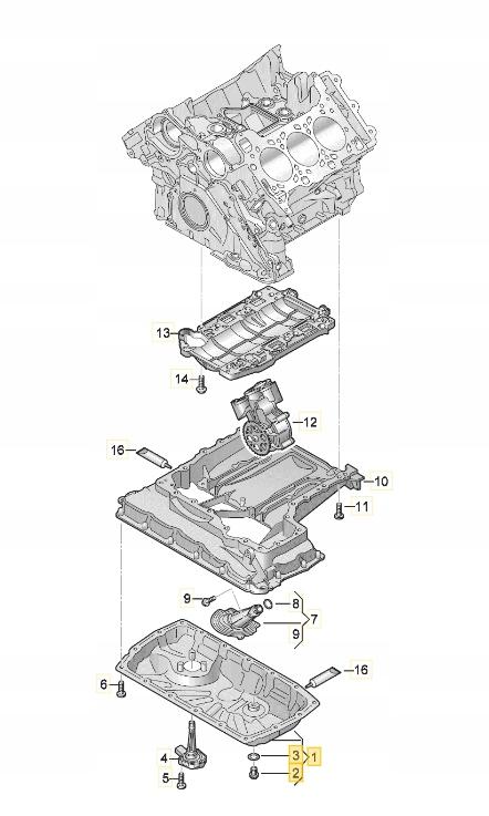 06M103602P - Масляний піддон AUDI A4 (8W) 15-3. 0 V6
