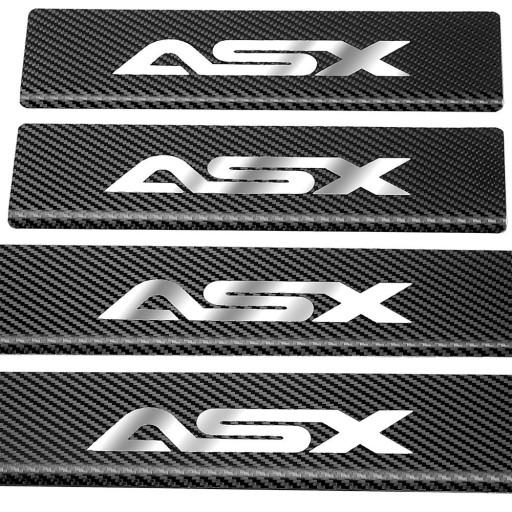 MITSUBISHI ASX Накладки на пороги из нержавеющей стали 304, отделка Carbo