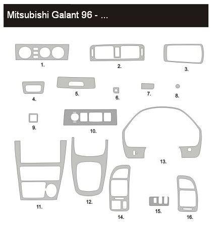 MITSUBISHI GALANT, ШПОН КАБИНЫ, ПАНЕЛЬ, ШПОН