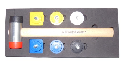 РЕЗИНОВЫЙ ПЛАСТИКОВЫЙ МОЛОТОК СМЕННЫЕ НАКОНЕЧНИКИ 9 ШТ.