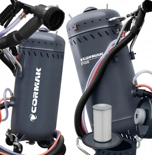 МОБІЛЬНА ПОТУЖНА СИФОННА ПІСОЧИННА МАШИНА З ПИЛОСОМОМ 105 Л, БЕЗ ПИЛУ 1200 Вт