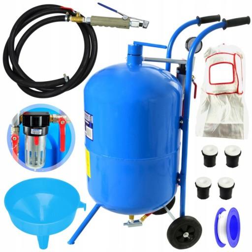 МОБИЛЬНАЯ СИФОННАЯ ПЕСОЧНАЯ МАШИНА 76Л МАСКА, НАБОР 4 НАСАДКИ