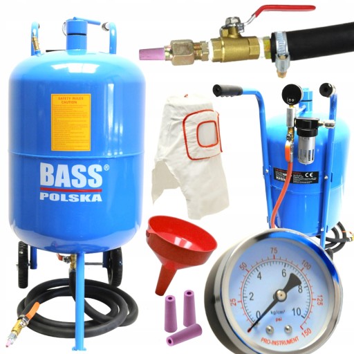 МОБІЛЬНИЙ СИФОН ПІСОЧНА МАШИНА 80Л БАС ПОЛЬЩА НАСАДКИ ПОВНИЙ КОМПЛЕКТ + НАСАДКИ