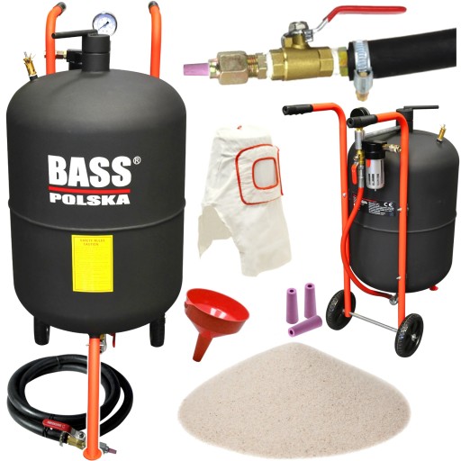 МОБИЛЬНАЯ СИФОННАЯ ПЕСОЧНАЯ МАШИНА 80л комплект + АБРАЗИВ 25кг ПЕСОК