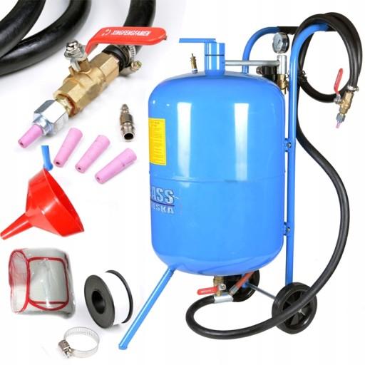 МОБІЛЬНИЙ НАПИСНИЙ СИФОН ПІСКОВОЇ МАШИНИ 40Л BASS POLSKA ПОВНИЙ КОМПЛЕКТ + ФОРСУНКИ