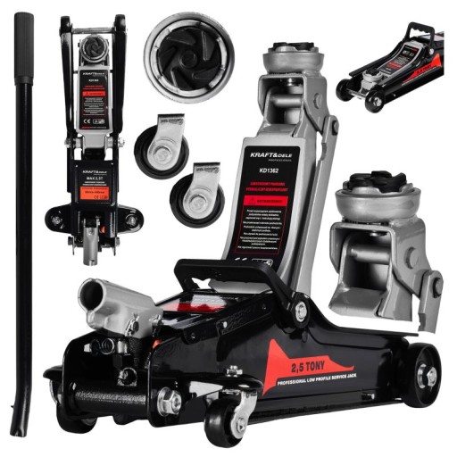 ДОМКРАТ МОБІЛЬНИЙ ГІДРАВЛІЧНИЙ 2,5 Т НИЗЬКОПРОФІЛЬНИЙ ГУМОВИЙ