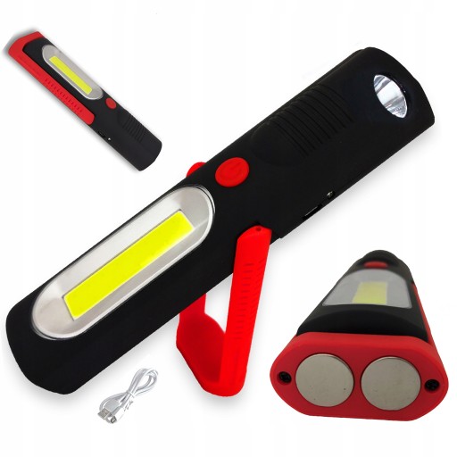 ПОТУЖНА ЛАМПА ДЛЯ МАЙСТЕРНІВ, АКУМУЛЯТОРНА ЛАМПА, 3в1, СВІТЛОДІОДНА МАГНІТНА ЛАМПА COB