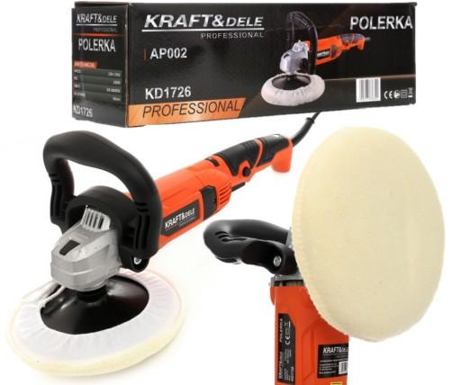 МОЩНАЯ АВТОПОЛИРОВКА 2600ВТ С РЕГУЛИРОВКОЙ 180ММ **KRAFT