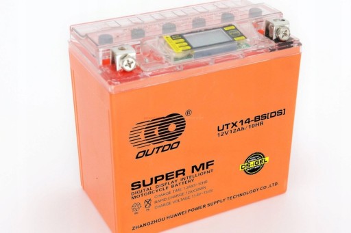 UTX14-BS - Мощный гелевый аккумулятор YTX14-BS MTX14-BS 12V 14ah 200A дисплей