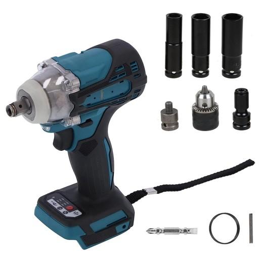 ПОТУЖНИЙ ЕЛЕКТРИЧНИЙ УДАРНИЙ ГАЙКОКЛЮЧ ДЛЯ LED КОЛІС 18V 1/2''