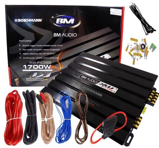 МОЩНЫЙ АВТОМОБИЛЬНЫЙ УСИЛИТЕЛЬ 1700W BOSCHMANN КАБЕЛИ