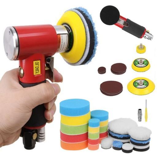 СИЛЬНИЙ НАБІР ШЛІФУВАЛЬНОЇ МАШИНКИ ДЛЯ ПОЛІРУВАННЯ АВТО З РЕГУЛЮВАННЯМ ШВИДКОСТІ + НАБІР ГУББКИ