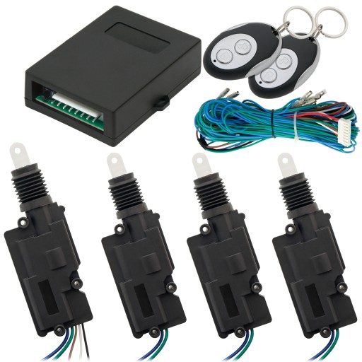 1467# - Потужний комплект універсальний Центральний замок ведений майстер 4 двері 7 кг 2x пульт дистанційного керування