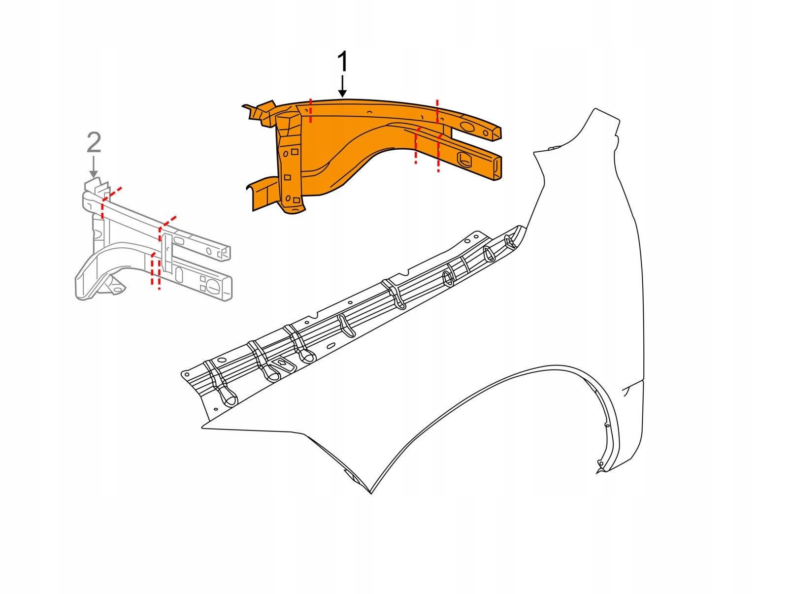 68095933AF - КРІПЛЕННЯ КРИЛА DODGE RAM 2009-68095933AF ЛІВЕ