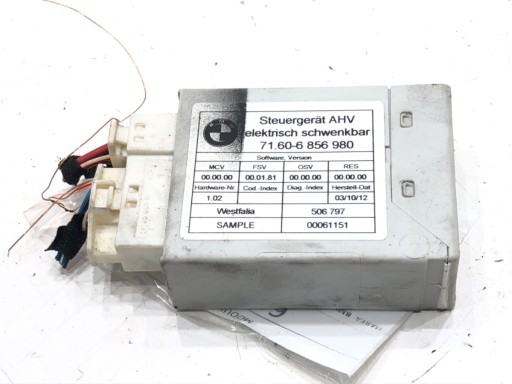 МОДУЛЬ ГАКА BMW F31 6856980 Kombi 12-19 КОНТРОЛЕР