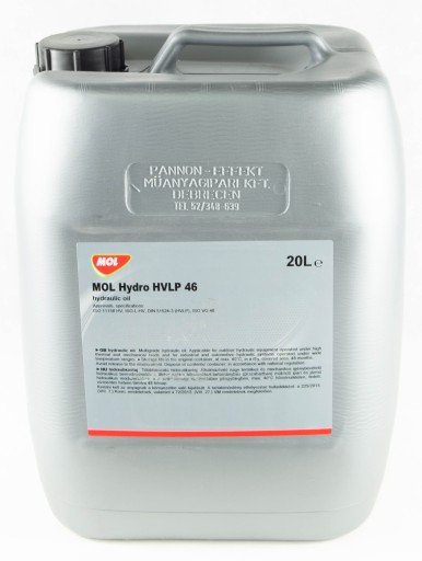 МОЛ ГИДРО HVLP 46 20л. ГИДРАВЛИЧЕСКОЕ МАСЛО