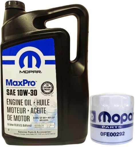 MOPAR 10W30 5L + МАСЛЯНИЙ ФІЛЬТР MO-090 / 0FE00292 / PH16