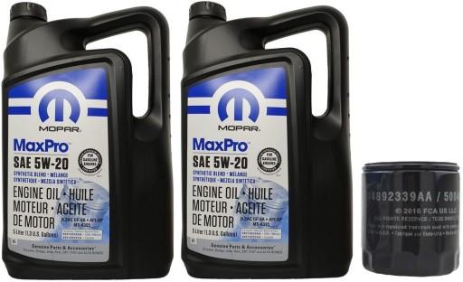 MOPAR 5W20 10л + ФИЛЬТР MO-339 JEEP RAM CHRYSLER
