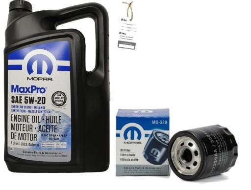 MOPAR 5W20 5L + ФИЛЬТР DODGE CALIBRE 2.0 07-12