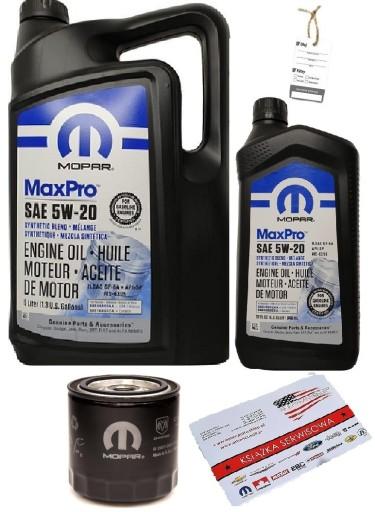 MOPAR 5W20 6L + ФИЛЬТР 0FE00292 (MO-09) + БЕСПЛАТНЫЕ ПОДАРКИ
