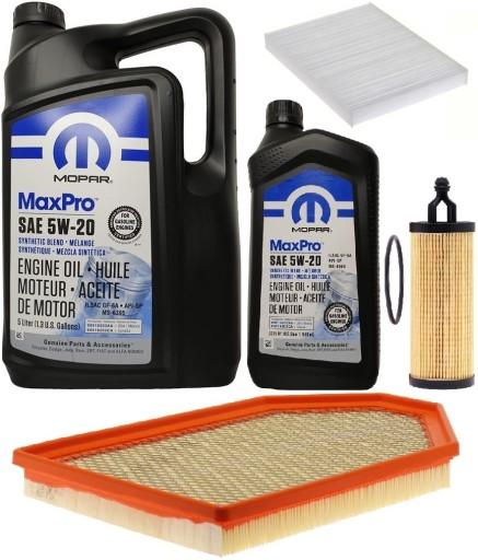 MOPAR 5W20 6L + ФІЛЬТРИ DODGE CHARGER 3.6 2014-2022