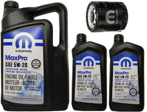 MOPAR 5W20 7L + ФИЛЬТР 4892339AA DODGE RAM JEEP