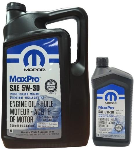 MOPAR 5W30 6L ms-6395 JEEP CHRYSLER DODGE RAM