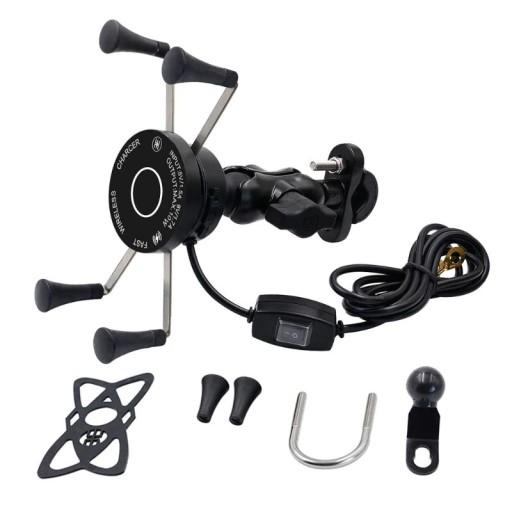 МОТОЦИКЛ ДЕРЖАТЕЛЬ ИНДУКЦИОННЫЙ ТЕЛЕФОН QI QC3.0